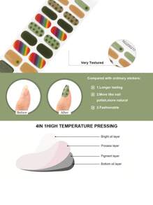 专业美甲贴纸，半固化凝胶设计，快速紫外线固化防水不脱落