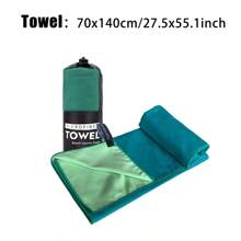 1 Pc New Double-Sided Color Block Microfiber Towel, Strong Absorbent And Quick-Drying Sports Towel, Ultra-Lightweight And Soft Gym Equipment Towel, Outdoor Camping Towel, Running Neck Sweat Towel, Suitable For Beach, Travel, Yoga, Bathroom - Multicolor - View 10