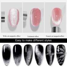 4 stuks Cat Eye-magneet voor nagels Extra grote cilindrische Cat Eye-nagelmagneet Magnetische magneten Houten Cat Eye-nagellakmagneetstok Cat Eye magnetische nageltool voor doe-het-zelf thuis, salon, studio