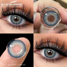 Eyeshare 时尚彩色隐形眼镜 2 片装 Colorcon 绿色隐形眼镜 化妆品 蓝色镜片 年度化妆品 灰色眼镜片 棕色镜片
