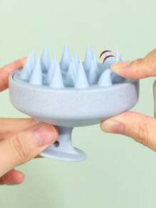 1pc Scalp Massage Brush, Wheat Straw Hair Washing Tool, Silicon Hair Brush, Soft Silicone Tooth Shampoo Brush, Massage & Cleansing Scalp Brush, Scalp Exfoliating Scrub, Dandruff Removal Tool, Suitable For Both Men And Women, Back To School Supplies