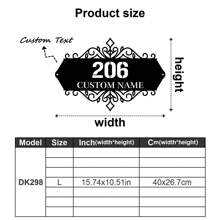 1pc Custom Vintage Metal Doorplate Decorative Art, Rural Street Nameplate Wall Decorations - Personalized Door Numbers And Text - Wall-Mounted Multifunctional Address Signs, House Numbers, Outdoor Address Signs, Farmhouse Door Art Gifts Birthday Graduation - Multicolor - View 18