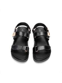 Girls Sandals Two Strapped Casual Open Toe Sandals Little Kid/Big Kid - 黑色 - 查看 8