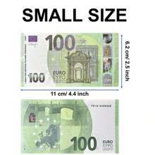 100PCS 147*82mm Banknotes, Realistic 100 Euro Banknotes Replica Currency Props, Mini Banknote Party Game Props Can Be Used As Movie Props, Party Decorations, Gag Gifts, Currency Origami Crafts, Copy Money, Fake Money, Fake Euro, Fake Banknotes, Copy100 Denominations Of Euro