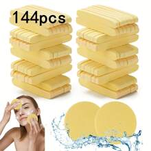 Compressed Facial Sponges In 6 Vibrant Colors - Professional Esthetician's Choice For Makeup Removal And Skin Exfoliation, Round Cleansing Sponges For Women, Ideal For Daily Washing