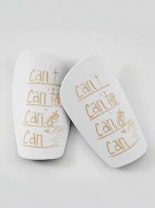 1 par de espinilleras mini de fútbol, material grueso de PET, adecuado para todas las edades y temporadas, accesorios de gimnasio - Multicolor - Ver 10