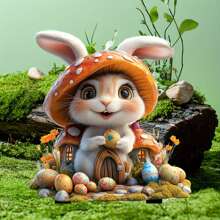 Acrylic Plant Pot Stakes, Easter Bunny Egg Garden Stakes, Outdoor Lawn And Yard Decorations - Multicolor - View 2
