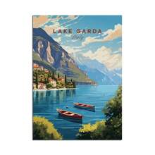 1 pieza Pintura de lienzo La Dolce Vita y Vintage Spritz Positano Italia sin marco para decoración de habitación de invitados y como regalo