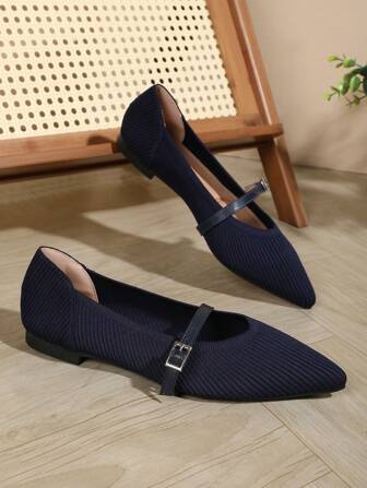 Scarpe da donna nere con suola piatta, comfortevoli e morbide, adatte per lavoro, festa, vacanza, pendolarismo, con cinturini, scarpe da allenamento