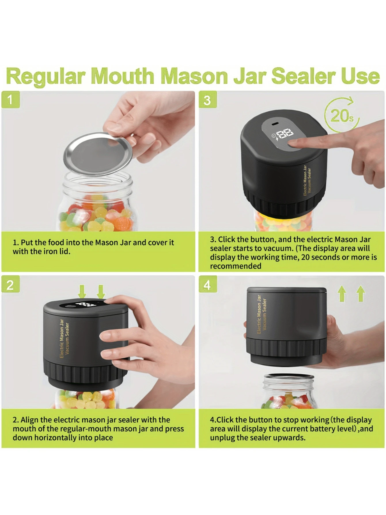 Sigillante Per Barattoli Manuale - Acciaio Inox, Per Conservazione Alimenti, Cucina Domestica - Foto 4