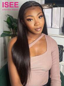 ISEE M-Cap Wear Go 9x6 Silky Straight HD Lace Glueless Wig Pre Bleached Tiny Knots Wig Pre Blucked Pre Cut Straight Lace Front Wigs Human Hair 180% Density Upgraded No Glue Hd Lace With Baby Hair For Woman - Natural & Black - View 3