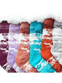 Women's Winter Fuzzy Socks Pack Of 12 Pairs Wholesale Ye Store - 彩色 - 查看 3