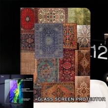 一个图案，一条线，可与同型号钢化玻璃屏幕保护膜配对，平板电脑保护套，柔软防摔保护，超薄/智能支架/自动唤醒保护套兼容 10.9/10.2/Air 5th Gen/Pro 11/10th/9.7、Air 2/Air、iPad (7th/8th Gen)、Air 4/5、Pro 11 2022/Air 11(2025)/11th/Air 13(2025) - 黑色 - 查看 1