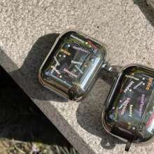 Slogan Colorful Dopamine Design Protective Case Cover Compatible With Apple Airpods Earphones, Anti-Scratch, Anti-Drop