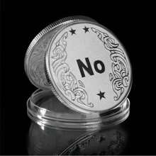 Decision Coin, Lucky Commemorative Coin Collection, YES NO Gold Silver Coin Gift - Multicolor - View 4