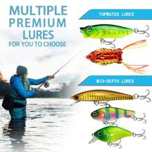 Fishing Lure Set 110pcs Fishing Bait Kit With Box Soft And Hard Bait Set Bass Lure Strong Attraction Of Fish Schools And Lure Bait Simulated Lure Set - White - View 7