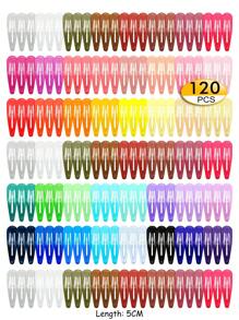 20/50/80/120 Pcs Girls Cute Random Candy-Colored Mini Snap Hair Clips, Colorful Small Barrettes Metal Hair Clips Hairpins Of Fine Hair For Daily Use