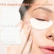 100 piezas Almohadillas para extensión de pestañas, Parches de hidrogel para pestañas, Almohadillas de gel libres de pelusa para maquillaje de ojos, Herramienta de belleza