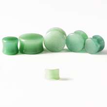 1 Pair Solid Stone Ear Gauges, Green Color, Fashion - Ear Gauges - View 4