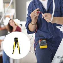 Cable Wire Stripper Cutter Self-Adjusting Wire Stripper Crimping Pliers For Wire Stripping Cutting Crimping - Multicolor - View 4