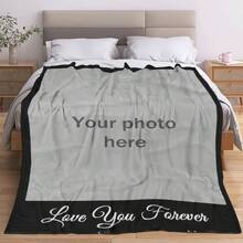 Customizable Photo Blanket, Soft Woven All-Season Throw Blanket, High-Definition Digital Printing, Ideal Gift For Boys, Boy, Girl, Grandparents, Siblings, Parents, Valentine's Day - Multipurpose, Lightweight, Comfortable For Bed, Sofa, Camping, Travel,Multi-Functional,Ornamental,Letter,Stylish,Soft,Modern,Colorful,Kawaii,Adorable,Cute,Casual,Custom,Personalised,Unique,Customized,Baby Gifts,Ideal Gifts For Him,Ideal Gifts For Her,Son,Daughter - Multicolor - View 7