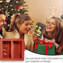1 pièce Moule à barres de chocolat en silicone extra profond - Grand design de pistache de Dubaï pour les barres fourrées, outil de cuisson de cuisine