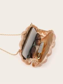 Women Evening Clutch Bag Bridal Wedding Personalized Mini Shell Design Acrylic Clutch Dinner Bag For Women Prom With Detachable Metal Chain For Wedding And Party Shoulder Bag Women Clutch Purses For Ladies Handheld Evening Bag Versatile Cocktail Party New Wallet Banquet Bag, Elegant Shell Bag, Perfect For Parties, Weddings, Dinners & Banquets, Matches Wedding Dresses, Formal Wear, Prom Gowns, Birthday Outfits & Women's Party Attire, Prom Bag For Party - Multicolor - View 12