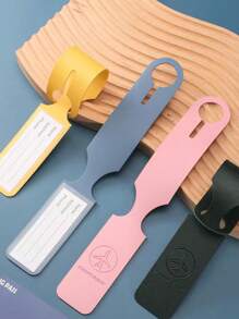 行李手柄标签，皮革 PVC 行李领取 ID 标签，航班登机牌夹，行李识别器，蓝色，红色，粉色，黑色 - 彩色 - 查看 7