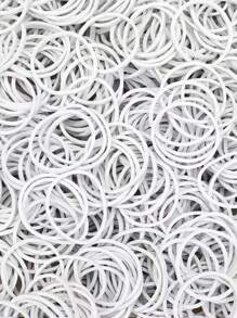 100/200/300/500条 白色 25mm/0.984英寸 抗老化工业橡皮筋，高弹性，适用于整理和捆扎 - 白色 - 查看 4