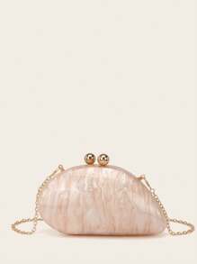 Women Evening Clutch Bag Bridal Wedding Acrylic Asymmetric Shaped Clutch For Women Prom With Detachable Metal Chain For Wedding And Party Shoulder Bag Women Clutch Purses For Ladies Handheld Evening Bag Versatile Cocktail Party New Wallet Banquet Bag - Multicolor - View 4