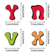 50 autocollants de l'alphabet anglais non répétables. Autocollants décoratifs résistants à l'eau pour téléphone portable, valise, compte pour enfants - Multicolore - Voir 8