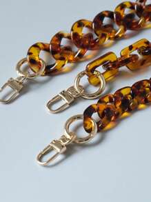 1pc Minimalist & Fashionable Acrylic Leopard Print Multi-Color Chain Key Chain, Phone Chain, Bag Charm Decoration, Suitable For Daily Wear, Commemorative, Multi-Occasions Car Accessories School Cute Goth Y2k Halloween Accessories Teachers Day Christmas Gift Ideas Bag Accessories Lanyards With Id Holder Car Accessories Bag Charms