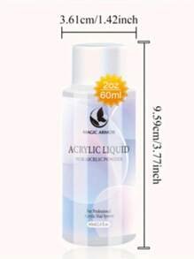 Acrylic Liquid Monomer 3*60ml Acrylic Nail Polish Acrylic Liquid Low Odor Professional Acrylic Liquid For Nail Extension For Beginners Nail Art DIY - 無色 - 查看 2