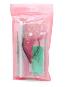 9pcs Professional Manicure Tool Kit, Including Nail File, Pusher, Cuticle Nipper & More, Complete Set For Home Use And Beginner Practice