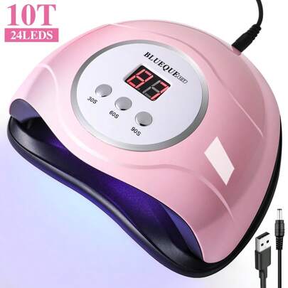 LIMEGIRL Portable LED UV Nail Lamp, Nail Dryer With Auto Sensor/3 Timer Settings, Professional Curing Light For Gel Polish, Nail Art Tools