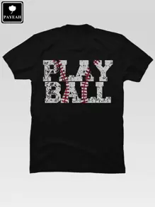 Camisetas de juego de béisbol, camisetas de béisbol, camisetas para mamás de jugadores de béisbol, camisetas de béisbol desgastadas, de algodón puro y pesado