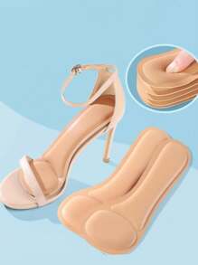 1 Pair Of Seven Cushion Women's Anti-Slip Anti-Odor Insoles Shock-Absorbing Soft And Comfortable Self-Adhesive High-Heeled Shoes Do Not Tire Feet, Shoes Accessories For Women Sandals
