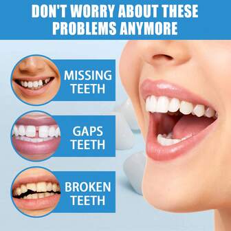 Plastic Filling Hole Teether (30ml Boxed) Film And Television Makeup Dentures Decoration Teether False Filling Teeth Broken Teeth Temporary Filling Teeth Teether