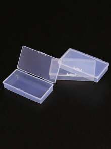 1 pezzo/3 pezzi/20 pezzi Scatole rettangolari in plastica trasparente per la visualizzazione e la conservazione di gioielli e piccoli oggetti
