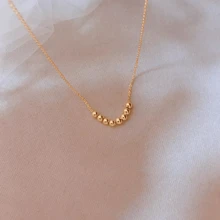 Women's Elegant Pearl Necklace - Brass Material With 18K Gold Plating, Permanent Color Retention, Anti-Allergy. This Versatile Necklace, Designed Specifically For Women, Combines A Choker Necklace With A Pearl Strand, Showcasing A Sophisticated And Charming Look Suitable For Daily Wear Or Dates, Highlighting The High-End Aesthetics Of The Female Charm. - Gold - View 7