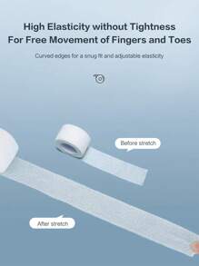 Cofoe 177英寸/450厘米防水绷带透气自粘胶带无纺布纱布绷带弹性绷带卷急救运动绷带适用于急救包 - 白色 - 查看 6