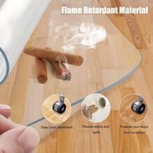 PVC Chair Mat For Hardwood Floors, Clear 1.5mm Thick Office Home Floor Protector, 100% PVC Composition Transparent Desk Chair Mat - Frosted - View 4
