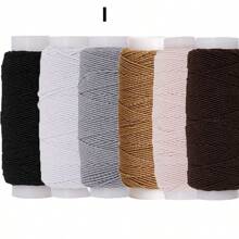 6 Stücke 0,6mm elastischer Faden, je 20m Spule, elastischer Nähfaden für Nähmaschinen, Raffgarn für Nähen, Overlock-Maschinen, Quilt, Stricken, Weben, DIY