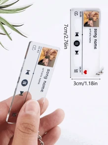 Custom Couples Photo Keychains, Personalized Music Code Keychains, Customizable Text Keychains, Acrylic Personalized Music Code Keychains, Custom Music In Your Pocket Keychains, Custom Acrylic Music Player Keychains, Birthday Gifts, Anniversary Gifts For Friends, Parents, Graduation, Wedding, Valentine's Day, Everyday Gifts, Discover Personalized/Custom Key Chains For Holiday Treasures, Valentine's Day, Holiday Accessories - Multicolor - View 11