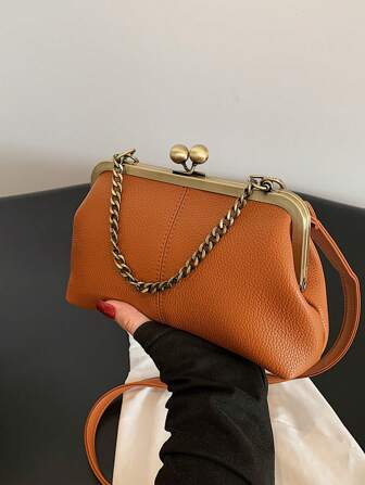 时尚复古纯色荔枝纹单肩包，波西米亚风斜挎包，女士手提包，采用耐用材质，图案优雅，适合工作、旅行、约会、购物，也是送给波西米亚风格女士的理想母亲节礼物。