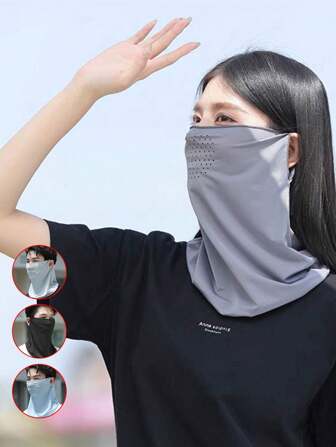 Mesh Breathable Face Cover Unisex, For Outdoor Cycling Hiking Mountaineering Sunscreen, Summer