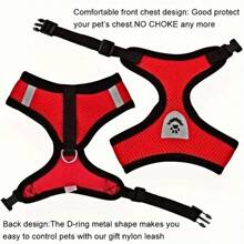 Dog Harnesses Leash, Mesh Cloth Pet Collars, Puppy Breathable Reflective Lead Dog Rope, Adjustable Pet Supplies