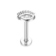 1pc Piercing Jewelry For Women Men 16G 6MM 8MM Helix Cartilage Conch Earring Stud Stainless Steel Internally Threaded Medusa Lip Monroe Ring Labret Nose Stud Set