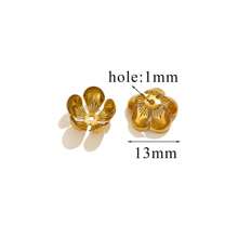 50pcs Stainless Steel Plated 18K Gold Hollow Flower Pedestal Plated Diy Handmade Flower Pedestal Bead Cap Beaded Jewelry Accessories