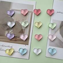 5 件/10 件/12 件/15 件可爱心形和椭圆形冰箱贴 - 适用于白板、储物柜和厨房装饰的塑料磁铁 - 非常适合家庭、办公室和节日礼物 - 彩色 - 查看 7